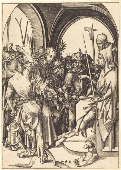 Cristo davanti ad Anna da Martin Schongauer