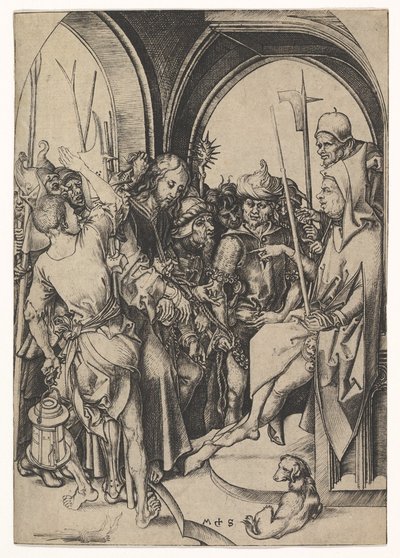 Cristo davanti ad Anna, ca. 1435-1491 da Martin Schongauer
