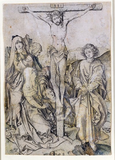 Cristo sulla croce, con la Vergine e San Giovanni da Martin Schongauer