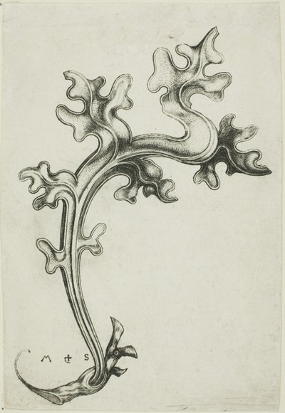 Ornamento a forma di foglia da Martin Schongauer