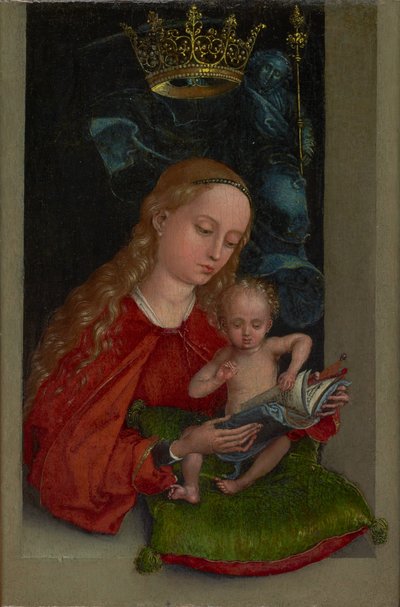 Madonna con bambino alla finestra, 1485-1490 circa (olio su tavola) da Martin Schongauer