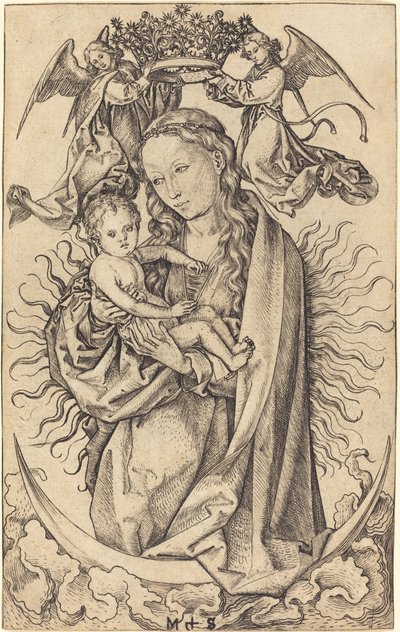 Madonna sulla luna crescente da Martin Schongauer