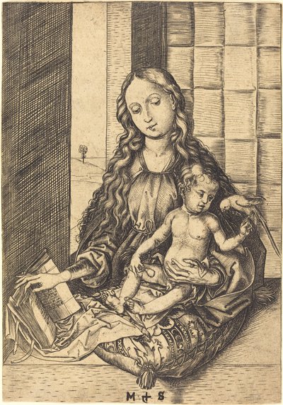 Madonna con un pappagallo da Martin Schongauer