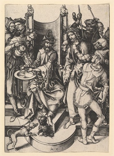 Pilato si lava le mani da Martin Schongauer