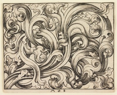 Querfüllung auf hellem Grund (Ornamento orizzontale) da Martin Schongauer