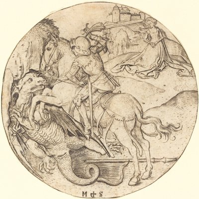 San Giorgio e il Drago da Martin Schongauer
