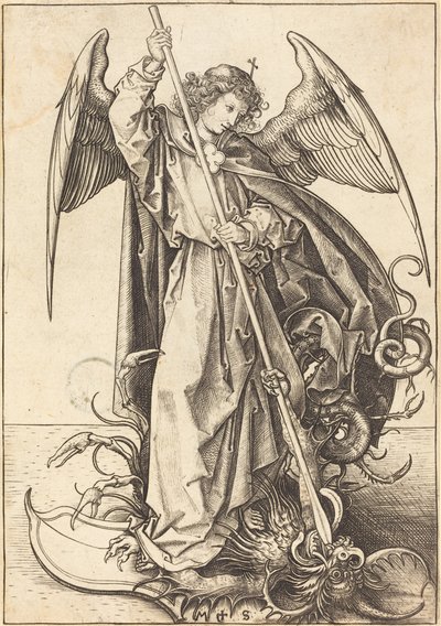 San Michele che Uccide il Drago da Martin Schongauer