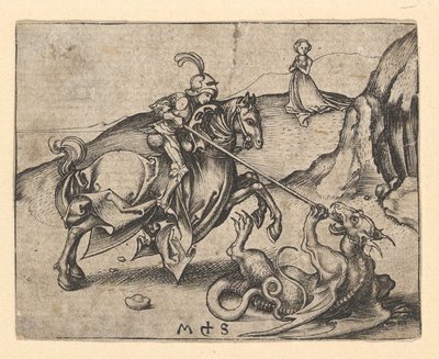 San Giorgio che uccide il drago da Martin Schongauer