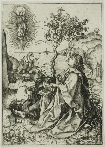 San Giovanni Evangelista a Patmos da Martin Schongauer