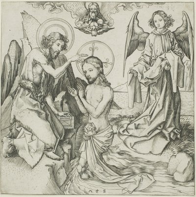 Il Battesimo di Cristo da Martin Schongauer