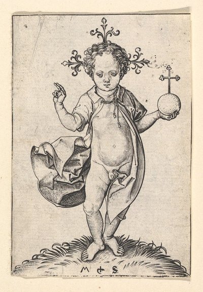 Il Bambino Gesù con un globo da Martin Schongauer