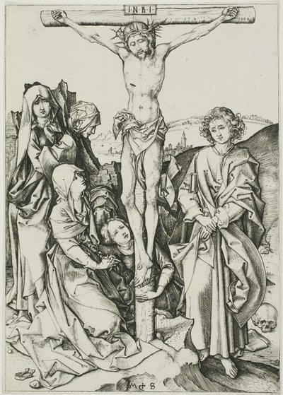 La crocifissione, dalla Passione da Martin Schongauer