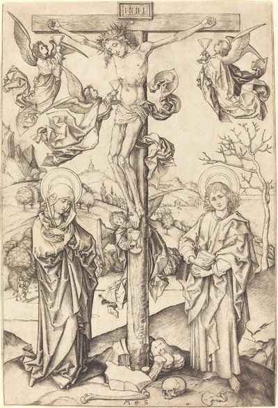 La crocifissione con quattro angeli da Martin Schongauer