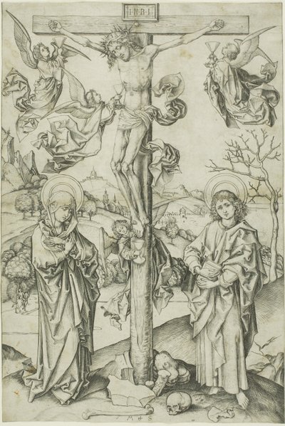 La crocifissione con quattro angeli da Martin Schongauer