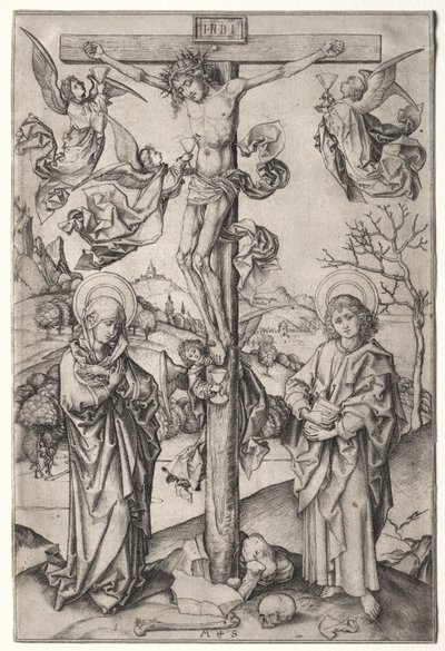 La crocifissione con quattro angeli da Martin Schongauer