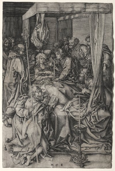 La morte della Vergine da Martin Schongauer