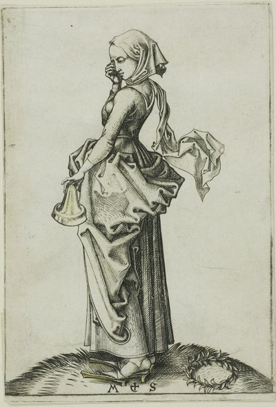 La quinta Vergine Stolta da Martin Schongauer