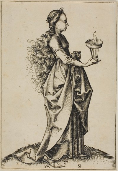 La quinta Vergine Saggia da Martin Schongauer