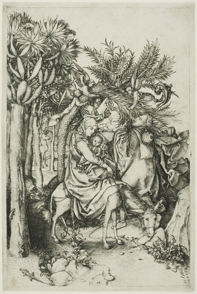 La fuga in Egitto da Martin Schongauer