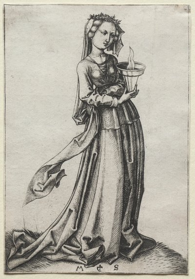 La quarta Vergine saggia da Martin Schongauer