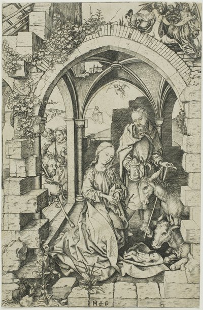 La Natività, dalla Vita della Vergine da Martin Schongauer