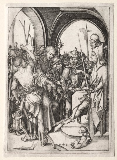 La Passione: Cristo davanti ad Anna da Martin Schongauer