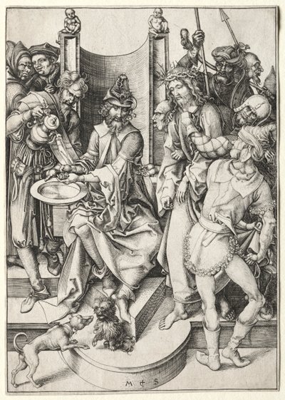 La Passione: Cristo davanti a Pilato da Martin Schongauer
