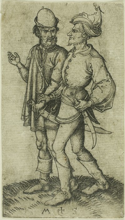 Due mori in conversazione da Martin Schongauer