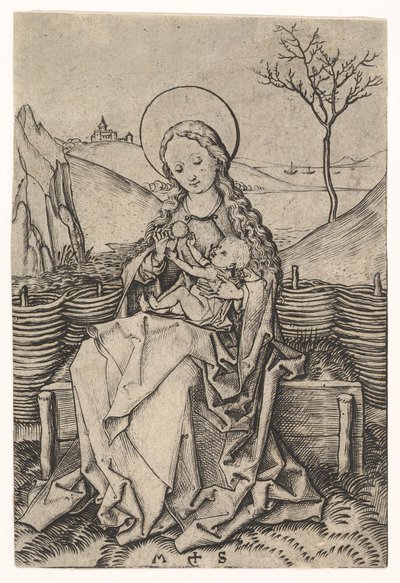 Vergine col Bambino su una panca erbosa, ca. 1435-1491 da Martin Schongauer