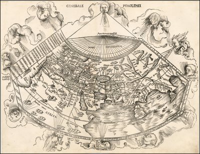 Mappa del mondo tolemaico del 1513 di Martin Waldseemüller da Martin Waldseemuller