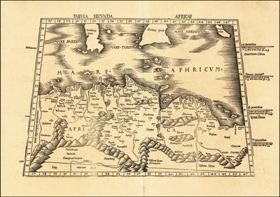 1513 La seconda carta africana di Tolomeo di Martin Waldseemüller da Martin Waldseemuller