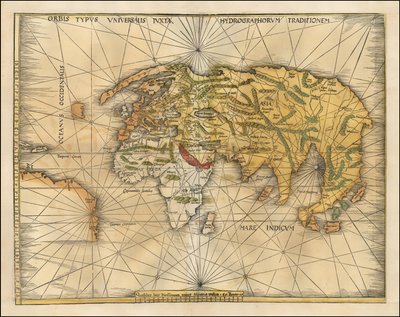 Mappa del mondo del 1513 di Martin Waldseemüller da Martin Waldseemuller