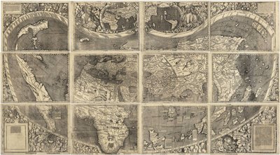 Mappa del mondo Universalis Cosmographia, 1507 da Martin Waldseemuller