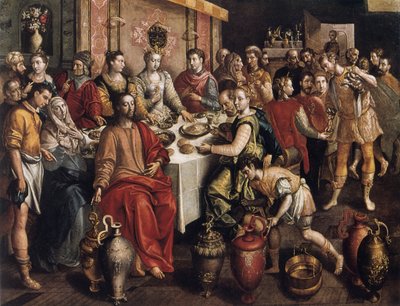 Le nozze di Cana, 1596-1597 da Maarten de Vos