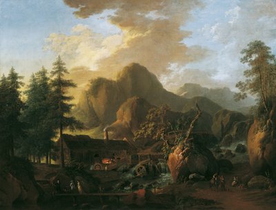 Paesaggio con fucina da Martin von Molitor
