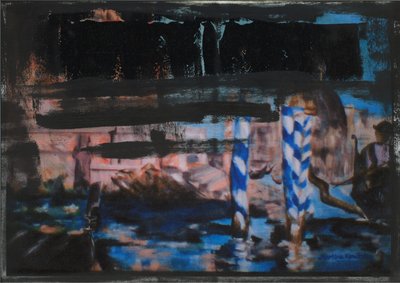 Canal Grande astratto nero 1 da Martina Konitzky