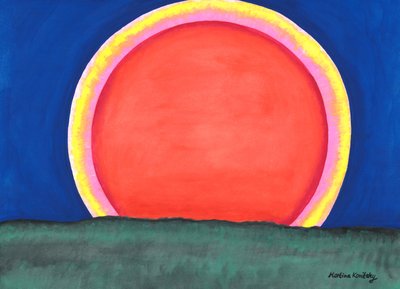 Il sole di sera sopra la foresta da Martina Konitzky