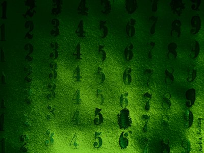 Timbro Numeri Verde da Martina Konitzky