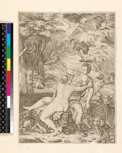Venere e Adone, c.1560-c.1580 da Martino Rota