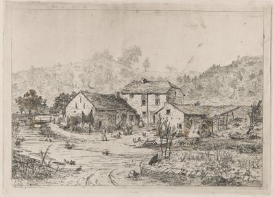 Fattoria rurale sul bordo dell