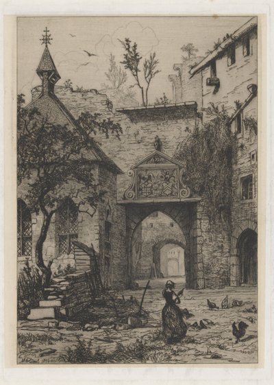 Ingresso del castello di Hollenfeltz da Martinus Antonius Kuytenbrouwer jr.