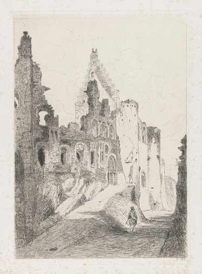 Rovine del castello di Vianden da Martinus Antonius Kuytenbrouwer jr.