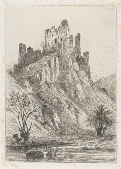 Rovine del castello di Montaigle da Martinus Antonius Kuytenbrouwer jr.