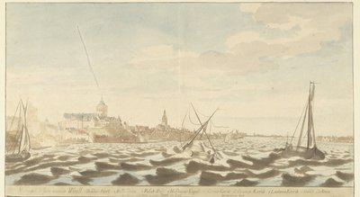 Vista su Nimega dal Waal da Martinus Berkenboom
