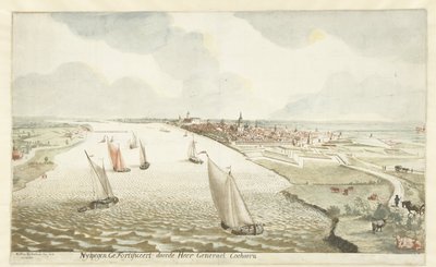 Veduta delle fortificazioni di Nimega sul Waal da Martinus Berkenboom