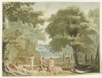 Ninfe e satiri in un paesaggio da Martinus Berkenboom
