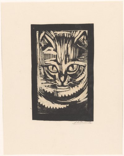 Ritratto di un gatto da Martinus Brons (signed by artist)