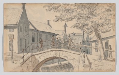 Un ponte sul canale a Winschoten da Martinus Rørbye