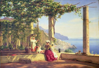 Pergola con vista su Amalfi da Martinus Rorbye