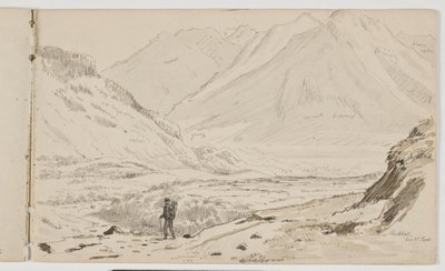 Paesaggio montano con viandante da Martinus Rørbye